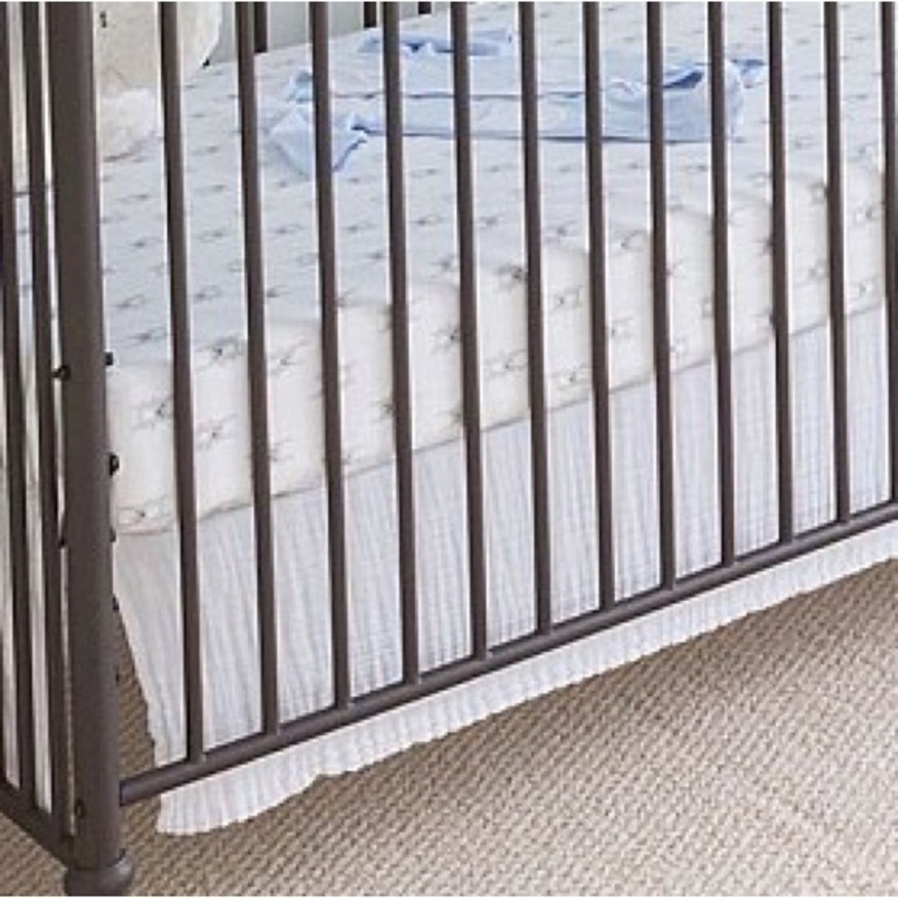 Aden + Anais White Muslin Crib Skirt